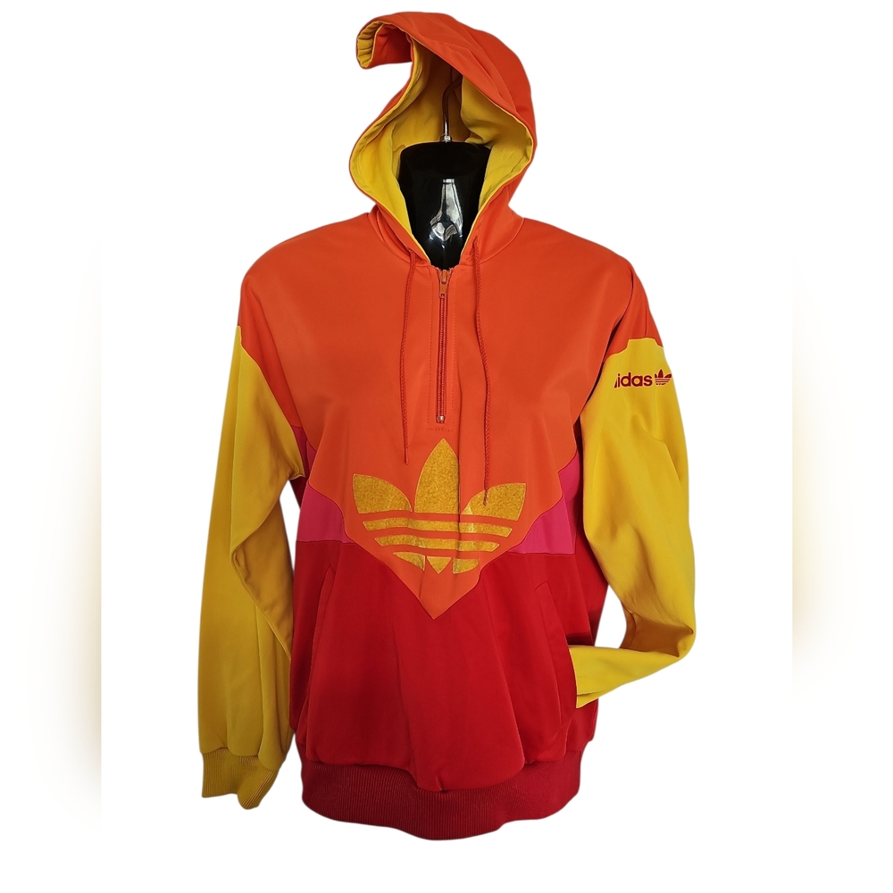 Vintage Adidas 80s Orange/Yellow/red Top Jacket Colorado Zip-Up Hoodie RARE